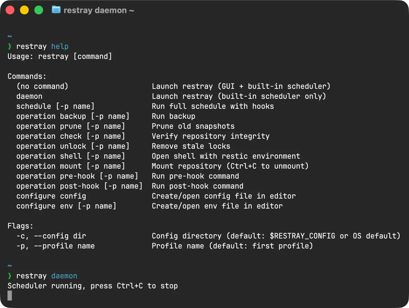 Also can run as CLI/daemon