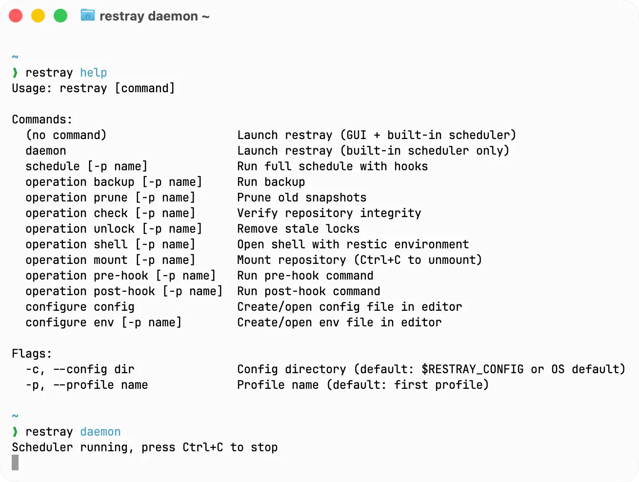 Also can run as CLI/daemon