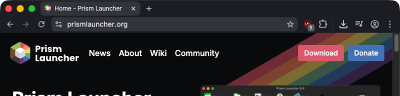 prism Launcher website screenshot