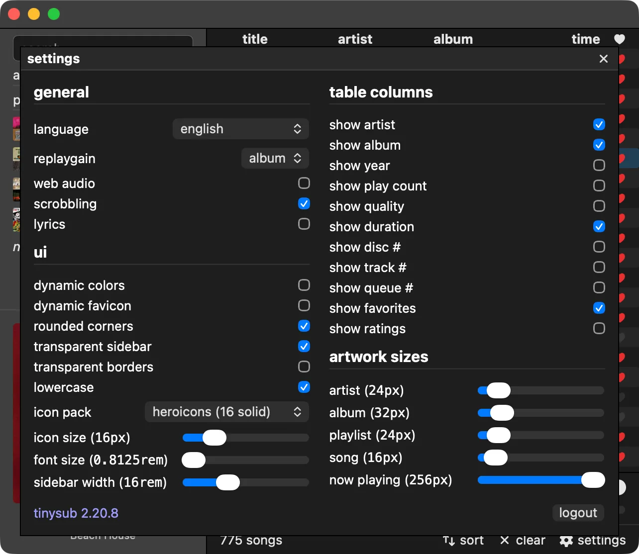 many settings to configure to your liking