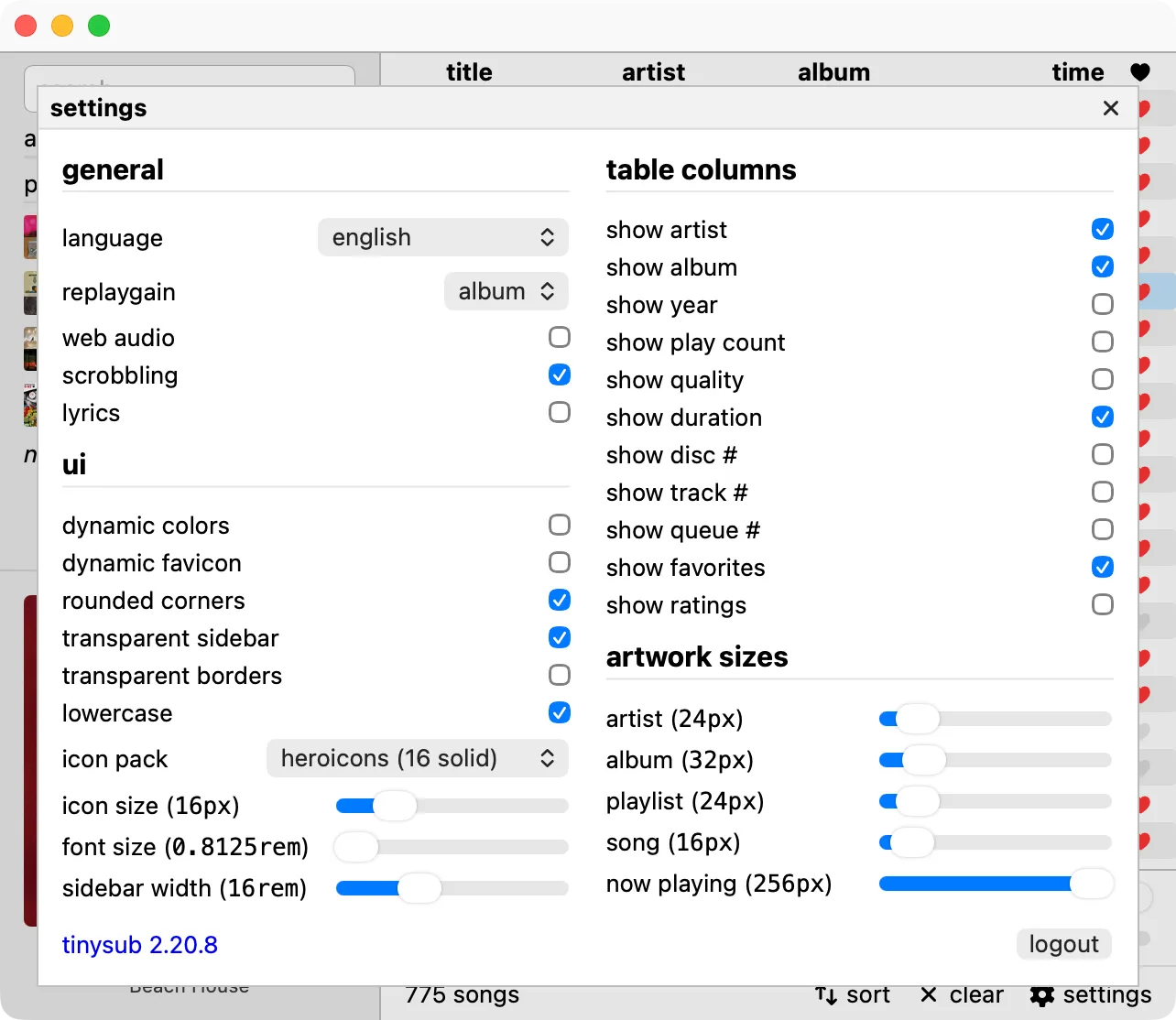 many settings to configure to your liking