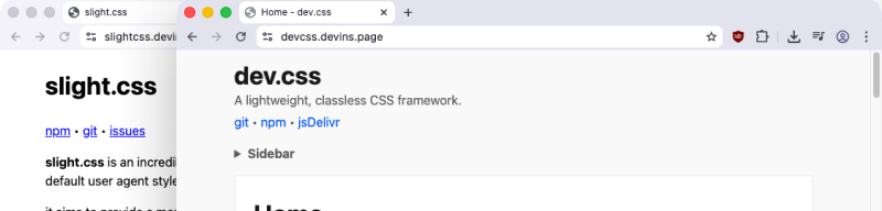 stylesheet demo website screenshot